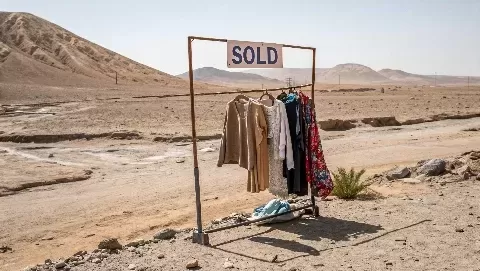 Clothes from Waste Mountain in the Atacama Desert are Sold.